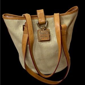Dooney & Bourke Tan and Brown Tote Bag
